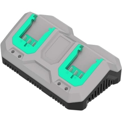 LITHELI 20V Battery Charger, Dual-Port Charger for Lithium-Ion Batteries