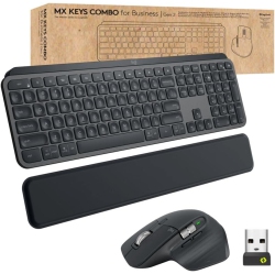 LOGITECH Mx Keys Combo for Business/gen 2 - Full Size Wireless Keyboard, Mouse And Palm Rest - Bluetooth, Logi Bolt, Quiet Clicks
