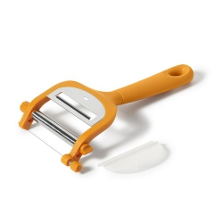 STAFRIT Starfrit - 2 In 1 Adjustable Cheese Slicer, Stainless Steel Plate, Dishwasher Safe In Orange