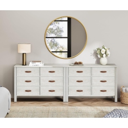 WAMPAT 3-In-1 Dresser for Bedroom, Wood Large Long Dresser With 18 Drawers, Kids Dressers&chest Of Drawer In White