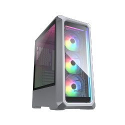 COUGAR Archon 2 RGB Mid Tower Atx Computer Case, Tempered Glass Side Panel, 3X 120MM Argb Fans Pre-Installed In White