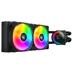 COUGAR Poseidon Elite 240 Argb High Performance Liquid Cooler|Va 120 Argb Fans X2 + Argb Pump Head|Wireless Controller|Black (3Mpsd240.0001)
