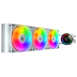 COUGAR Poseidon Elite 360 Argb High Performance Liquid Cooler|Va 120 Argb Fans X3 + Argb Pump Head|Wireless Controller |White (3Mpsd360.0002)