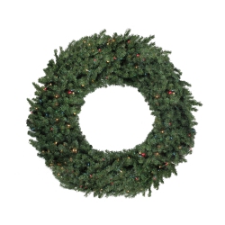 NORTHLIGHT Pre-Lit Commercial Size Canadian Pine Christmas Wreath - 10' - Multicolor Lights