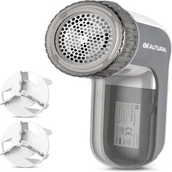 GENER 2-Speed Fabric Shaver & Sweater Defuzzer | 2 Replaceable Stainless Steel Blades | Battery Operated