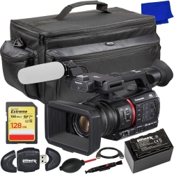 PANASONIC Ag-Cx350 4K Camcorder + 128GB + Ext Batt + X-Large Case Bundle