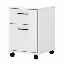 BUSH FURNITURE Key West 2 Drawer Mobile File Cabinet In Pure Oak In White
