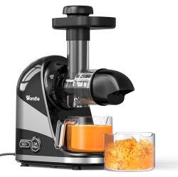 WAMIFE Slow Masticating Juicer Machine, Cold Press Juicer Extractor, 2 Modes & Reverse Function
