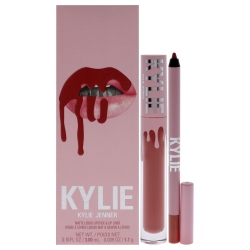 KYLIE COSMETICS Matte Lip Kit - 801 Queen By for Women - 2 PC 0.10OZ Matte Liquid Lipstick, 0.039OZ Lip Liner