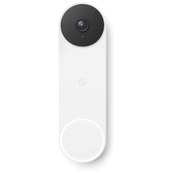 GOOGLE Refurbished (Excellent) - Nest Wi-Fi Battery-Powered Video Doorbell Security Camera - Snow