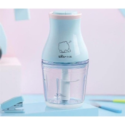 BEAR Food Processor-Food Chopper Electric Dual Speed for Meat, Vegetable, 0.6L, Blue