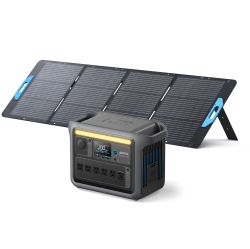 ANKER Solix C1000X Solar Generator (1 200W Solar Panel Included)-Dark In Gray