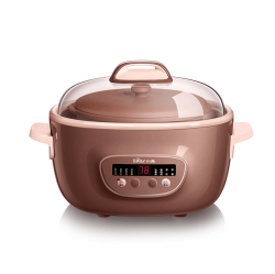 BEAR Electric Stew Pot, Water-Proof Stew Pot, Full-Automatic Slow Cooker, Ceramic Inner Pot, 2.5L Ddz-C25R7 In Purple