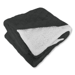COTTON HOUSE - Ultra-Soft Faux Fur Sherpa Blanket, Twin Size, Dark In Grey
