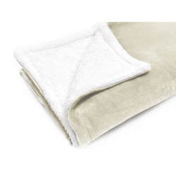 COTTON HOUSE - Flannel Sherpa Blanket, Soft And Luxurious, Queen/king Size In Beige