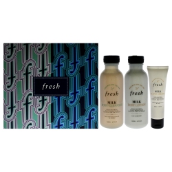 FRESH Heat to Toe Nourishing Trio By for Women - 3 PC 8.7OZ Body Cleanser - Milk, 8.7OZ Body Lotion - Milk, 1.6OZ Hand Cream - Milk