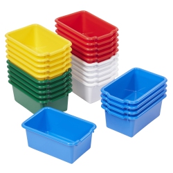 ECR4KIDS Scoop Front Storage Bins, Multipurpose Organization, 25-Pack