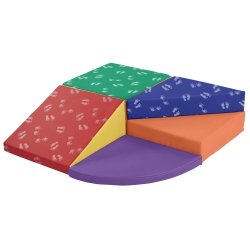 ECR4KIDS Tiny Twisting Corner Climber, Beginner Playset In Multicolor