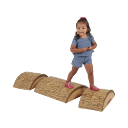 ECR4KIDS Tree Log Climber Playset, Indoor Toddler Foam Obstacle Course, 3-Piece