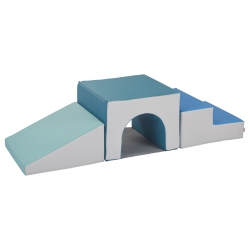 ECR4KIDS Single Tunnel Climber, Toddler Playset, 3-Piece