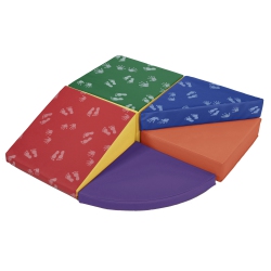 ECR4KIDS Junior Tiny Twisting Corner Climber, Beginner Playset, 5-Piece In Multicolor