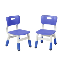ECR4KIDS Adjustable Height Plastic Classroom Chairs, 2-Pack