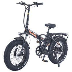 Gotyger Powerpath Foldable Fat Tire Electric City Bike (500W Motor / Up to 45km Battery Range) - Black