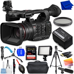 CANON Xf605 Uhd 4K HDr Pro Camcorder 5076C002 - 14PC Accessory Bundle