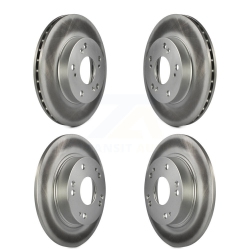 GENIUS Front Rear Coated Disc Brake Rotors Kit for Honda Civic Kg-100912