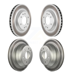 GENIUS Front Rear Coated Brake Rotors Kit for Gmc Envoy Chevrolet Trailblazer Oldsmobile Bravada Kg-100707