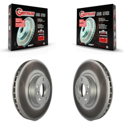 GENIUS Front Coated Disc Brake Rotors Pair for Bmw X5 X6 Kg-100279