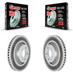 GENIUS Front Coated Disc Brake Rotors Pair for Ford Mustang Kg-101594
