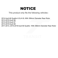 Rear Disc Brake Rotors Pair For Audi A8 Quattro S6 S7 S8 K8-102342