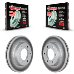 GENIUS Front Coated Disc Brake Rotors Pair for Ford Ranger Bronco Kg-101628