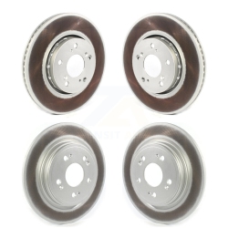 GENIUS Front Rear Coated Disc Brake Rotors Kit for Acura Rlx Kg-101389