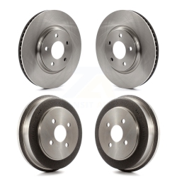 CMX Front Rear Disc Brake Rotors Drums Kit for 2006 Pontiac Pursuit With Brakes K8-102175