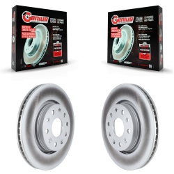 GENIUS Front Coated Disc Brake Rotors Pair for Jeep Wrangler Gladiator Kg-101599