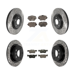 TRANSIT AUTO Front Rear Drilled Slot Brake Rotor & Ceramic Pad Kit for Mini Cooper Countryman S All4 Kdt-101044