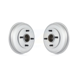 GENIUS Rear Coated Brake Drums Pair for 2000-2008 Ford Focus Wheel Bearing Included Kg-101402