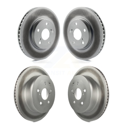 GENIUS Front Rear Coat Brake Rotor Kit for 10-13 Lexus Is250 C Vehicles Built Canadian Market Kg-101039