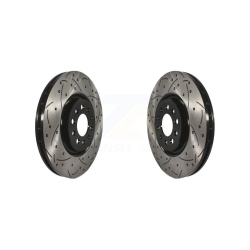 Front Drill Slot Disc Brake Rotor Pair for Jeep Cherokee Chrysler 200 Compass Dodge Hornet KD-100037