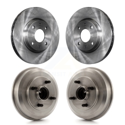 CMX Front Rear Disc Brake Rotors Drums Kit for 2008 Ford Focus Wheel Bearing Included K8-102144