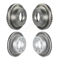 GENIUS Front Rear Coat Brake Rotors Kit for Gmc Chevrolet Sierra 2500 HD Silverado Savana Express Kg-100702