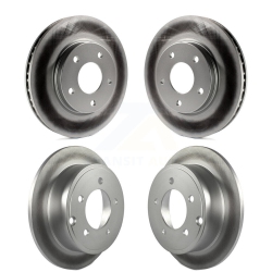 GENIUS Front Rear Coated Disc Brake Rotors Kit for Mitsubishi Lancer Dodge Caliber Kg-100839
