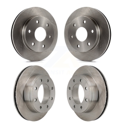 CMX Front Rear Brake Rotors Kit for 2006 Chevrolet Express 2500 Gas Engine With 6 Lug Wheels K8-100982