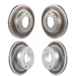 GENIUS Front Rear Coated Disc Brake Rotors Kit for 2003-2006 Kia Sorento Kg-100973