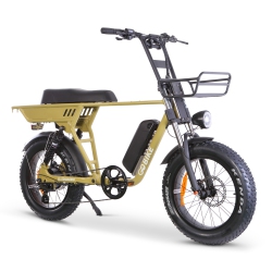 GOBIKE Soldado Dual Battery 750W Dual-Passanger Electric Bike (Up to 175Km Battery Range | 40 Km/h Top Speed) - Desert
