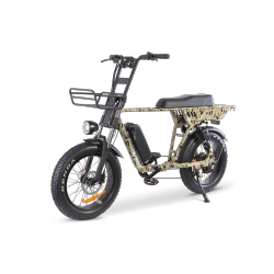 GOBIKE Soldado Dual Battery 750W Dual-Passanger Electric Bike (Up to 175Km Battery Range | 40 Km/h Top Speed) - Camo