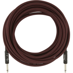 FENDER Professional Series Instrument Cable - Straight / Straight 25' Tweed In Red