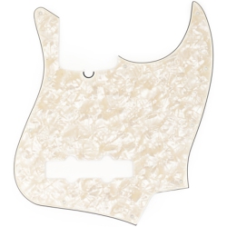 FENDER 10-Hole Contemporary Jazz Bass Pickguard - 4 Ply Moto In White
